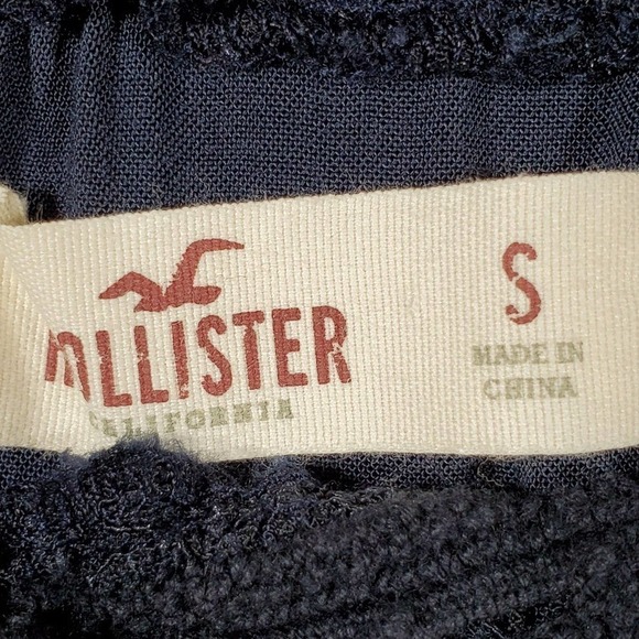 Hollister Off Shoulder Lace Romper Shorts Navy Size Small - Picture 6 of 11